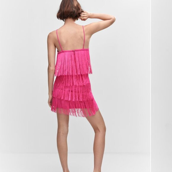MANGO Fringe dress Size M NEW WITH TAG! - Picture 3 of 6